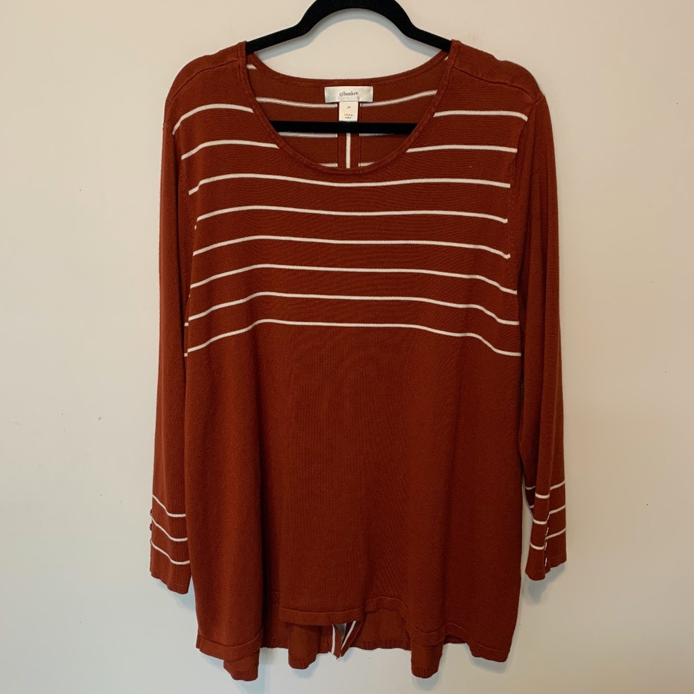 C J BANKS ROUND NECK RAYON SWEATER SIZE 3X